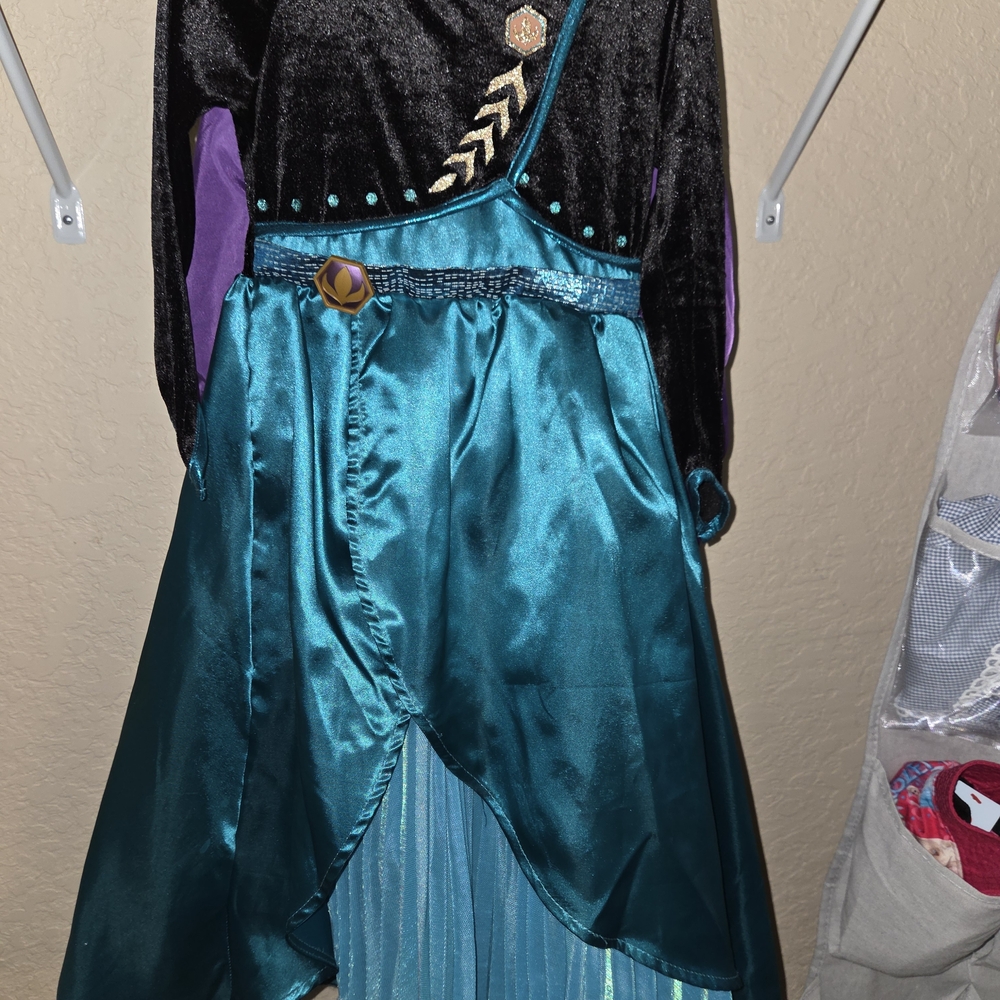 Disney Frozen Teal and Black Sparkle Dress